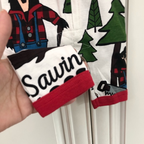 NWT LAZY One Sawing Logs Infant Romper - Picture 5 of 11